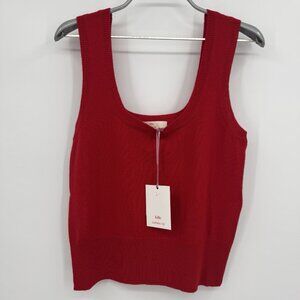 Kilte Collection 100% Washable Cashmere Bijou Tank in Cherry Red Women's 1-S